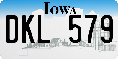 IA license plate DKL579