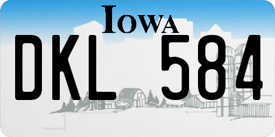 IA license plate DKL584