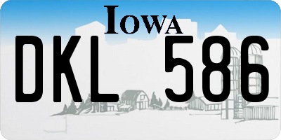 IA license plate DKL586