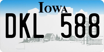 IA license plate DKL588