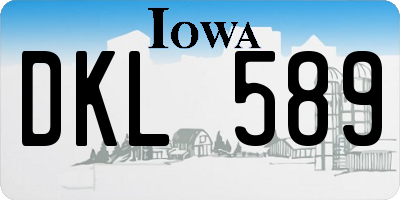 IA license plate DKL589