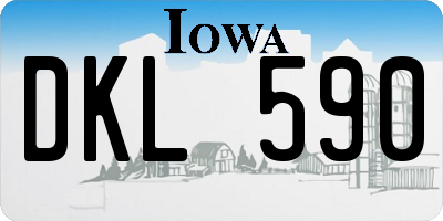 IA license plate DKL590