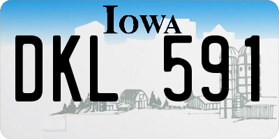 IA license plate DKL591