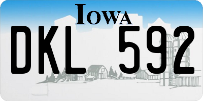 IA license plate DKL592