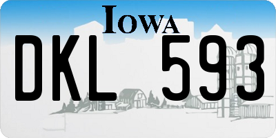 IA license plate DKL593