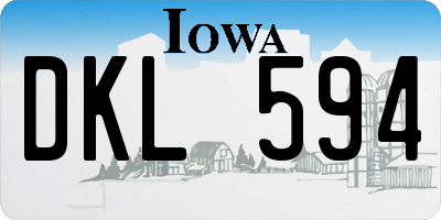 IA license plate DKL594