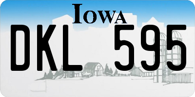 IA license plate DKL595