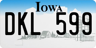 IA license plate DKL599