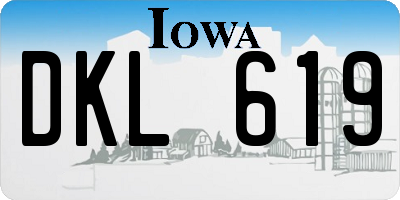 IA license plate DKL619