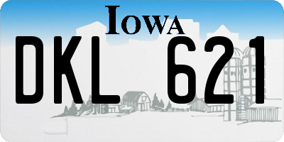 IA license plate DKL621