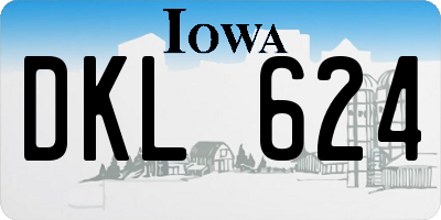 IA license plate DKL624