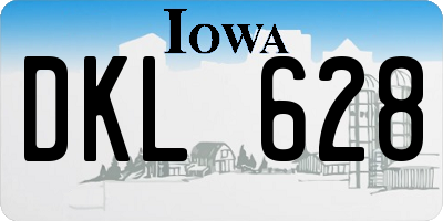 IA license plate DKL628