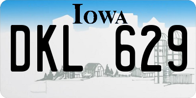 IA license plate DKL629