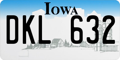 IA license plate DKL632