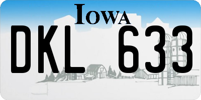 IA license plate DKL633