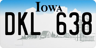 IA license plate DKL638