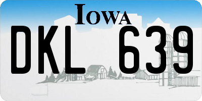 IA license plate DKL639