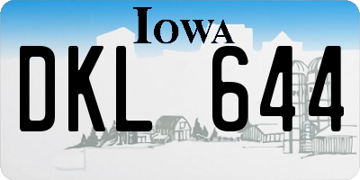 IA license plate DKL644