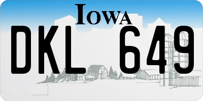 IA license plate DKL649