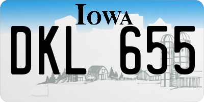 IA license plate DKL655
