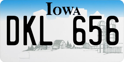 IA license plate DKL656