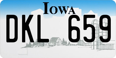 IA license plate DKL659