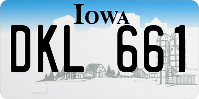 IA license plate DKL661