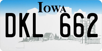 IA license plate DKL662