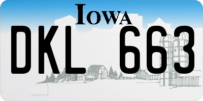IA license plate DKL663