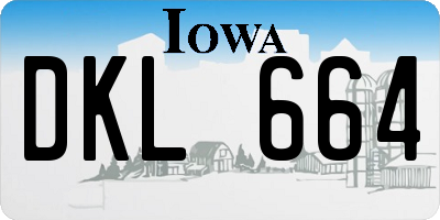 IA license plate DKL664