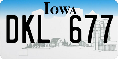 IA license plate DKL677