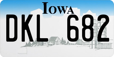 IA license plate DKL682