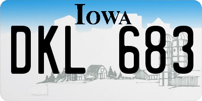 IA license plate DKL683