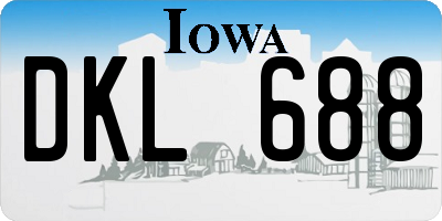 IA license plate DKL688