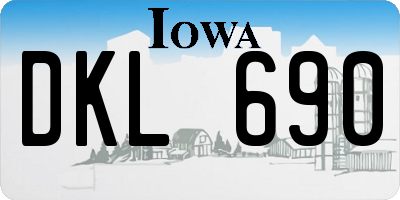 IA license plate DKL690