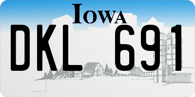IA license plate DKL691