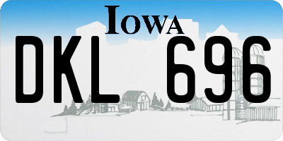 IA license plate DKL696