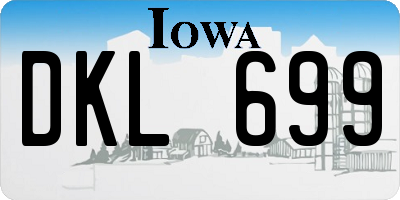 IA license plate DKL699