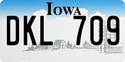 IA license plate DKL709