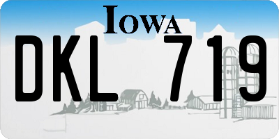 IA license plate DKL719
