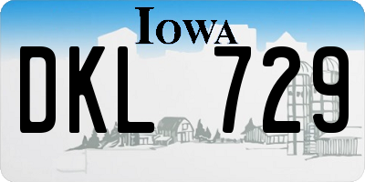 IA license plate DKL729