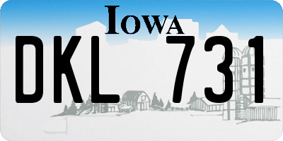 IA license plate DKL731