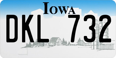 IA license plate DKL732