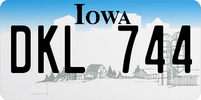 IA license plate DKL744