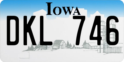 IA license plate DKL746