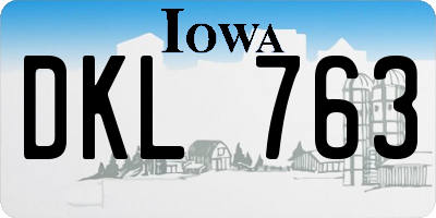 IA license plate DKL763