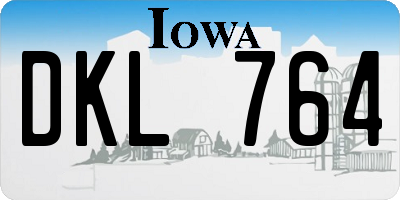 IA license plate DKL764