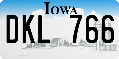 IA license plate DKL766