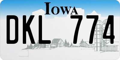 IA license plate DKL774