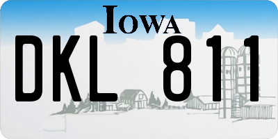 IA license plate DKL811